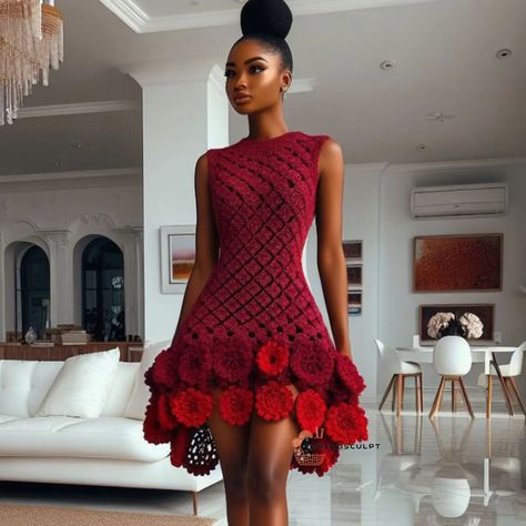 Lovely crochet dress inspirations to grace your day.💖💯😍. 🌼All contents on this page are the property of "Threadsculptor". 🌼Unauthorized… | Instagram Elegant Luxury Crochet Dress For Spring, Crochet Luxury Dress, Crochet Rose Dress, Haute Couture Crochet Dress, Learn Crochet Beginner, Luxury Multicolor Crochet Dress, Crochet Challenge, Knitted Outfits, Crochet Dress Outfits