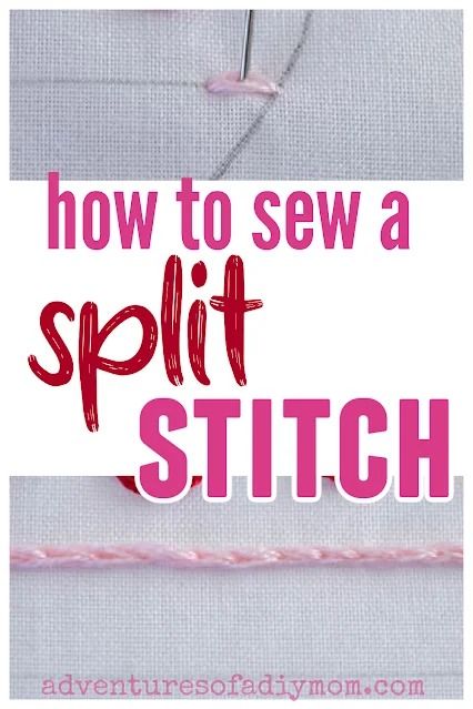 How to sew a split stitch. You've got to try this embroidery stitch. Split Stitch Embroidery, Diy Mom, Split Stitch, Ith Machine Embroidery, Basic Embroidery, Birds Embroidery Designs, Pillow Crafts, Needlework Crafts, Embroidery Stitch