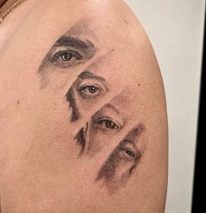 Portrait Tattoo Placement For Women, Eyes Tattoo Ideas, Lion Tattoo Sleeves, Tatuaje A Color, Eye Tattoo, Lion Tattoo, Symbolic Tattoos, Tattoo Placement, Creative Tattoos