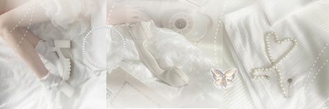 Soft White Header, Angelcore Header, Aesthetic White Header, White Coquette Header, White Aesthetic Header, Colorful Widgets, Header Pinterest, Pinterest Header, Coquette Header