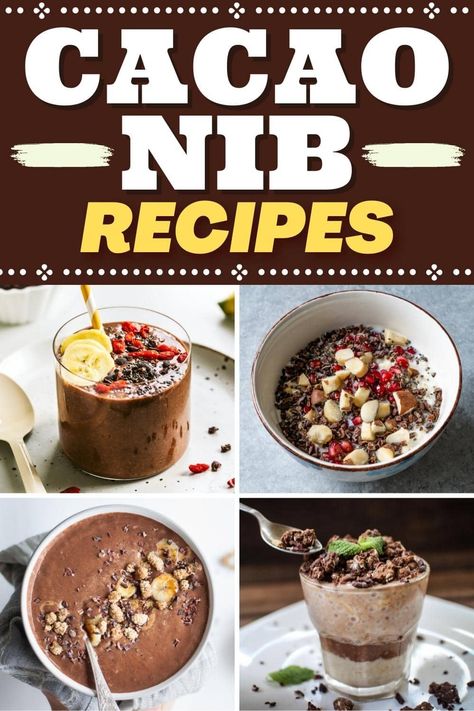 Cacao Nibs Smoothie, Cacao Powder Recipe, Cacao Nibs Recipes, Avocado Banana Smoothie, Cacao Recipes, Chocolate Oatmeal Cookies, Chocolate Pancakes, Chocolate Oatmeal, Healthy Peanut Butter