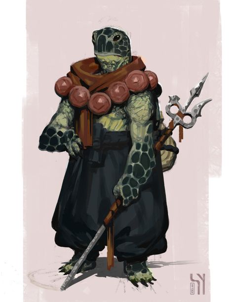 Tortle Monk Dnd, Tortle Monk, Tortle Dnd, Illustration Fantasy, Dnd Races, Fantasy Races, Dungeons And Dragons Characters, Dnd Art, Fantasy Rpg