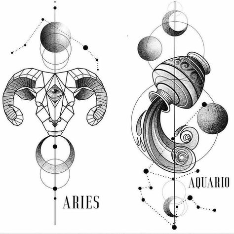 Zodiac Aquarius Tattoo, Tattoos Astrology, Meaning Full Tattoos, Horoscope Tattoo, Tattoo Zodiac, 30 Tattoo, Atlas Tattoo, Astrology Tattoo, Horoscope Tattoos