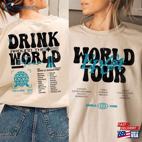 Epcot Drink Around The World Tour 2023 Shirt Center 1982 Sweatshirt Mickey And Friends T-Shirt Classic Check more at https://bestshirtformom.com/product/epcot-drink-around-the-world-tour-2023-shirt-center-1982-sweatshirt-mickey-and-friends-t-shirt-classic/ Drink Around The World Epcot Shirts, Tour Shirt Design, Infinity Song, World Tour Shirt, Sweatshirt Colors, Epcot Shirts, Friends T Shirt, Drinking Around The World, Falls Creek