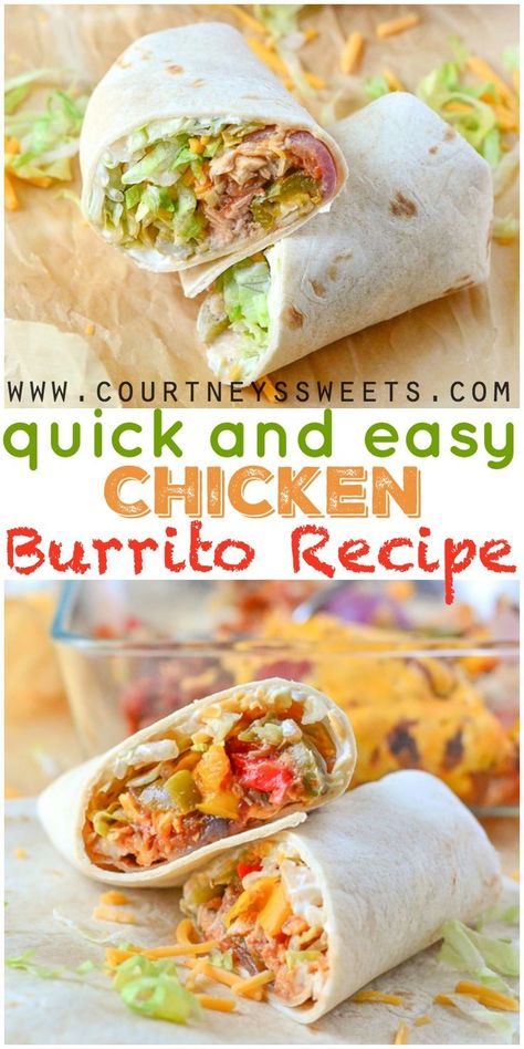 Chicken Burritos Recipe, Easy Chicken Burritos, Chicken Burrito Recipe, Easy Burrito Recipe, Burrito Recipes, Burrito Recipe Chicken, Burrito Recipe, Chicken Burrito, Burritos Recipe