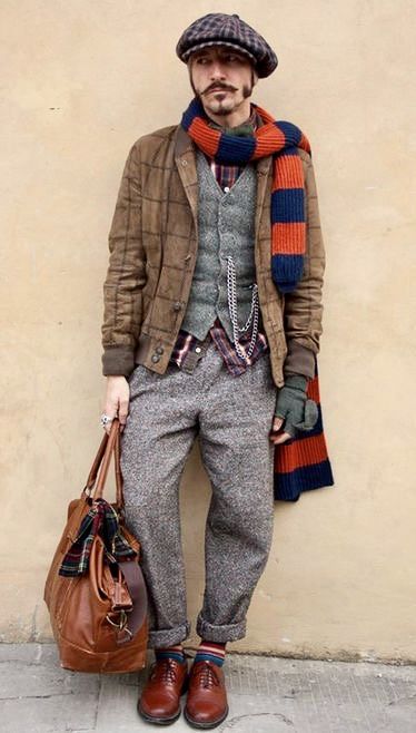 Eccentric Outfits Men, Old Man Fashion, Hipster Man, Rugged Style, Sharp Dressed Man, Black Men Fashion, Outfits With Hats, Mens Winter Fashion, Well Dressed Men