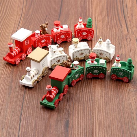 Choo Choo Christmas Train   Buy Now :https://www.joopzy.com/?p=86593    Upgrade your holiday decor with our Choo Choo Christmas Train.     The Christmas-themed train comes with four train cars that all hold fun characters. It's perfect for adding some adorable style to your Christmas decorations or even giving as a gift!     You can get 15% discount on all products - Use this discount code during checkout at the store: * SAVE15 * Wood Train Toy, Wood Christmas Decorations, Wood Train, Train Decor, Train Ornament, Merry Christmas Decoration, Christmas Train, Wooden Train, Indoor Christmas