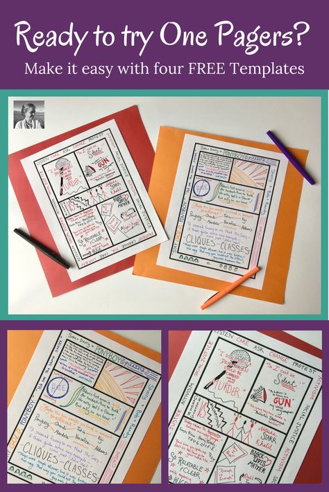 ONE PAGERS: Ready for one pager  success? Want some free templates to help your students maximize their  potential with this fun design activity from AVID? Check out this post for  tips, examples, and four free templates to get you started. One Pager Template, One Pagers, Success Wishes, 6th Grade Reading, One Pager, Distributive Property, 7th Grade Ela, Ninth Grade, Maths Algebra