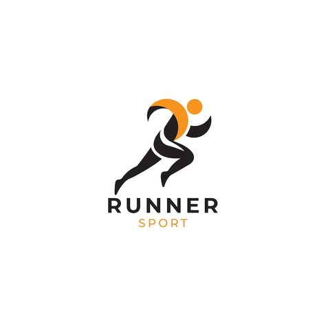 Running athlete logo design sprint or tr... | Premium Vector #Freepik #vector Athlete Logo Design, Athletic Logo Design, Athlete Logo, Logo Design Sport, Logo Design Inspiration Sports, Running Athlete, Run Logo, Marathon Logo, Running Logo