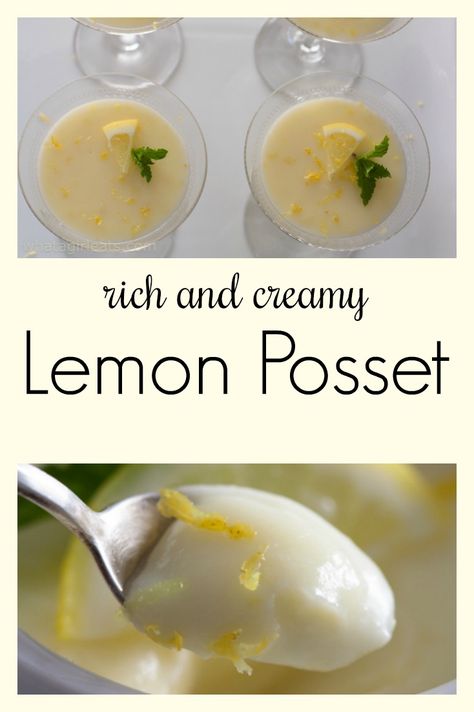 rich and creamy Lemon Posset. The easiest dessert you've probably never heard of! No baking and just 10 minutes to prepare. #lemonposset #lemondessert #easydessert #fastdessert #englishdessert #dessert Yumtastic Recipes, British Dinner, Lemon Posset Recipe, Posset Recipe, Lemon Posset, British Foods, English Desserts, Recipes With Ingredients, Easiest Dessert