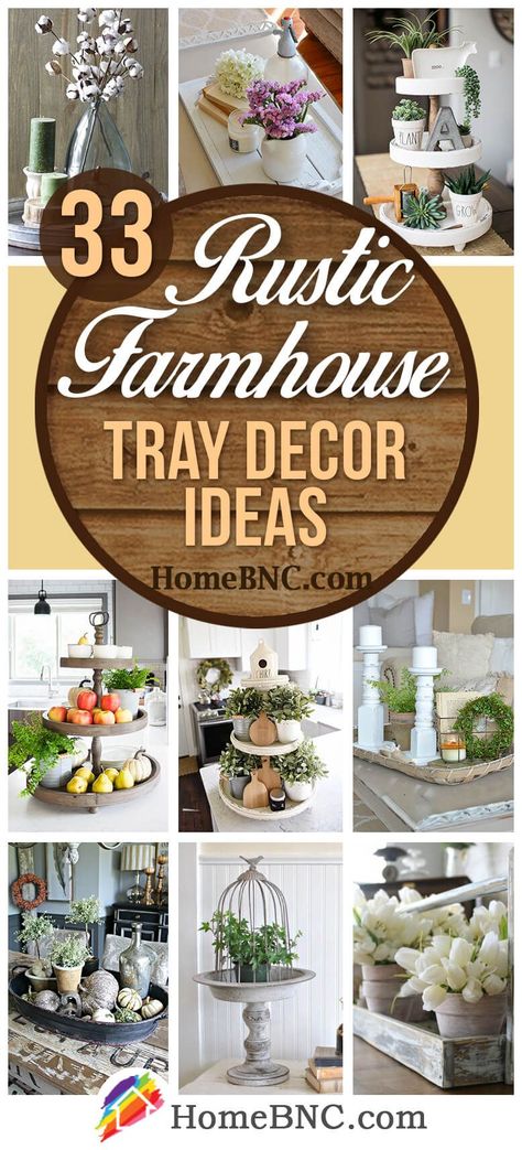 Farmhouse Tray Decor, Tray Decor Ideas, Modern Home Decor Kitchen, Interior Simple, Tiered Tray Ideas, Rustic Farmhouse Living Room, Farmhouse Tray, Farmhouse Decorating Ideas, Tiered Tray Diy