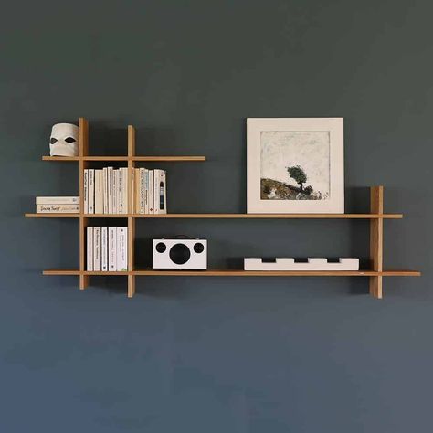 Lantai Vinil, Library Cafe, Furniture Craftsmanship, Shelves Design, Swedish Furniture, Deco Studio, Shelving Design, Wall Shelves Design, Bookshelf Design