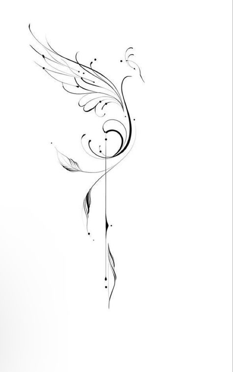 Phoenix Tattoo Watercolor Feminine, Reinvent Yourself Tattoo, Phoenix Tattoo Feminine Fine Line, Phoenix Line Tattoo, Phoenix Tattoo Minimalist, Simple Phoenix Tattoo Feminine, Fine Line Phoenix Tattoo, Phoenix Tattoo Design Feminine, Minimalist Phoenix Tattoo