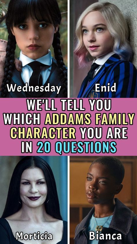 Addams Family Characters, Family Quiz, Character Test, Aesthetic Quiz, Wednesday Movie, Addams Family Wednesday, Interesting Quizzes, Classic Disney Characters, Rap Lyrics Quotes