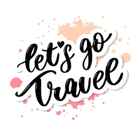 Travel lettering | Premium Vector #Freepik #vector #travel-plane #travel-bag #airplane-travel #airplane-background Jiji Background, Icon Design Instagram Highlights, Travel Lettering, Travel Clipart, Grill Gate Design, Travel Tshirt, Friends Travel, Handwritten Letters, Journal Themes