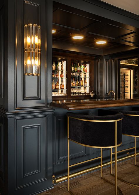 Photo 4 of 8 in Viridescent Speakeasy by Trove Homes - Dwell Speakeasy Restaurant Interiors, Home Bar 1920s, Speak Easy In Home, Speakeasy Style Basement, Speakeasy Home Decor, Speakeasy Bar Stools, Speakeasy In House, Classy Bar Aesthetic, Swanky Home Bar