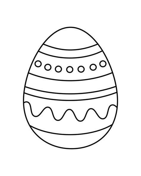 Black and White Easter Egg Coloring Page Printable Easter Eggs, Easter Gift Card Holder, Easter Egg Cartoon, Ariel Coloring Pages, Easter Egg Coloring, Egg Coloring Page, Jesus Coloring Pages, Easter Bunny Treats, Egg Coloring