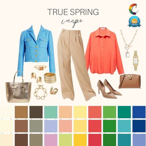 True Spring Winter Outfits, True Spring Wardrobe, True Spring Celebrities, True Spring Capsule Wardrobe, Light Spring Capsule Wardrobe, True Spring Color Palette Outfits, Clear Spring Outfits, True Spring Outfits, Bright Spring Clothes