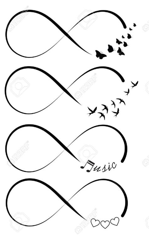 4 Most Cliche Tattoos and How to Keep Them Unique! Infinity Symbol Tattoo, Infinity Tattoo Designs, Penanda Buku, Logo Instagram, Inspiration Tattoos, Infinity Tattoos, Mandala Tattoo Design, Symbol Tattoos, Music Tattoos