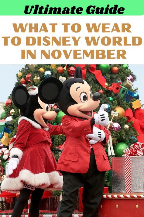 Mickey and Minnie holidays at Disney World Packing For Disney World In November, What To Pack For Disney World In October, Disneyworld Outfit November, Disneyland In November, Disneyworld Packing List, Disney Halloween Backpack For Disney Trips, Cruise Packing Checklist, Vacation Packing Checklist, Packing List For Disney