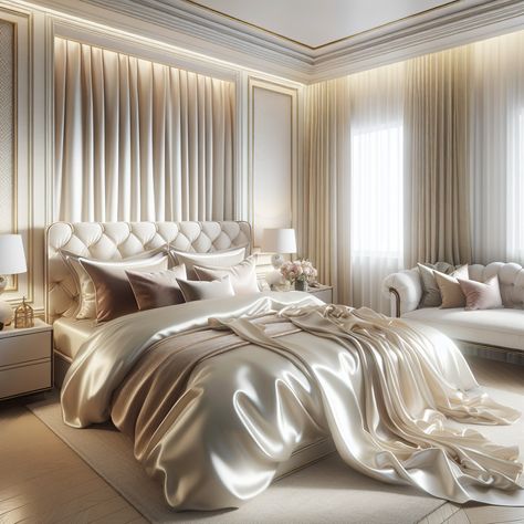 Rendez vos nuits inoubliables en transformant votre chambre en un sanctuaire de luxe avec des draps en soie! Leur douceur exceptionnelle et leur confort inégalé apporteront une touche d'élégance à votre décoration. Que vous rêviez d'une atmosphère romantique ou d'un style plus contemporain, les draps en soie sont l'élément clé pour sublimer votre espace. Plongez dans l'univers raffiné de la soie et découvrez comment Romantic Bedroom Colors, Bedroom Color Ideas, Bold Bedding, Burgundy Walls, Blush Walls, Bedroom Color, Romantic Bedroom, Deep Burgundy, Diy Holiday Decor