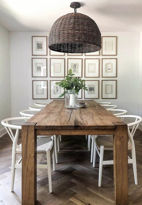 Grain_and_Frame_Are-Farmhouse-Tables-In-Style_2_Farmhouse Tables Are Sturdy Dinner Room, Rustic Dining Room, Dining Room Inspiration, Farmhouse Dining Room, Farmhouse Dining, Rustic Dining, Modern Dining Room, Dining Room Design, Rustic Dining Table