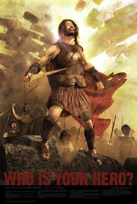 Joshua from the Bible. One of my heroes since 10th grade. Not just because his name is Joshua though. haha Jericho Bible, Biblical Pictures, Joshua Bible, Lds Handouts, Gospel Art, Book Of Joshua, Bible Heroes, Temple Lds, Lds Living