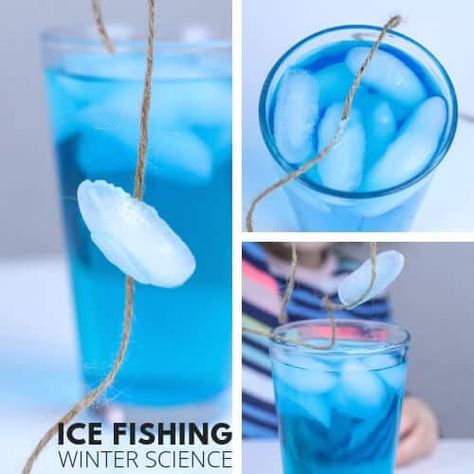 Ice Fishing Science Experiment - Little Bins for Little Hands Winter Science Projects, Project Science, Winter Stem Activities, Winter Science Activities, Winter Science Experiments, Winter Science, Science Experiments For Preschoolers, Winter Activities For Kids, Science Projects For Kids