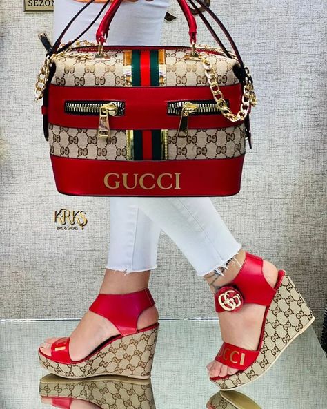 sanyu collection (@sanyucollection) • Instagram photos and videos Gucci Wedges, Gucci Handbags Outlet, Matching Shoes And Bag, Casual Shoes Women Sneakers, Gucci Purse, Matching Shoes, Shoes Outfit Fashion, Best Purses, Bling Shoes