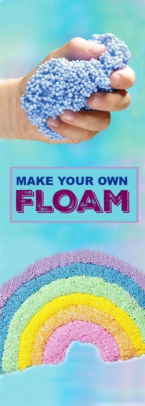 FLOAM- the most fun play material ever! Make your own with this easy recipe. Floam Recipe, Toddler Snacks, Slime Recipe, Diy Slime, Childrens Crafts, Summer Crafts, Arts And Crafts For Kids, Craft Activities, Projects For Kids