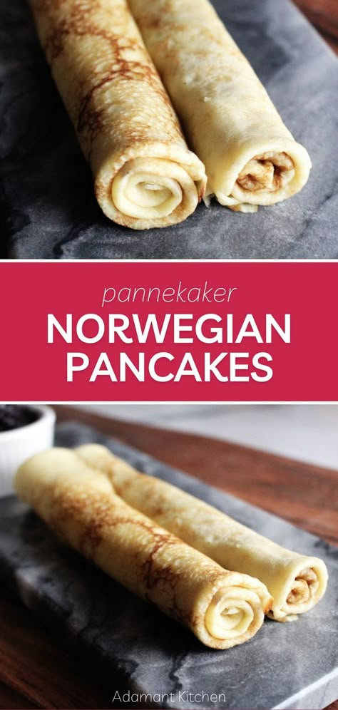 Norwegian Pancakes, Norwegian Cuisine, Norway Food, Viking Food, Nordic Recipe, Homemade Pancake Recipe, Explore World, Norwegian Food, Pancake Recipes