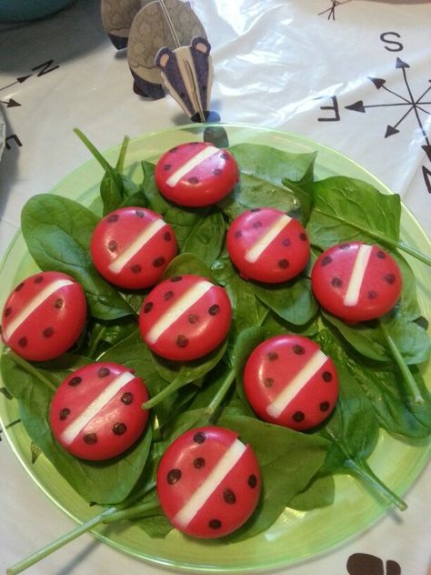 Ladybug Tea Party, Prom Food, Woodland Princess, Princess Tea Party, Green Kitchen, 2nd Birthday Parties, Lady Bug, Caprese Salad, 4th Birthday