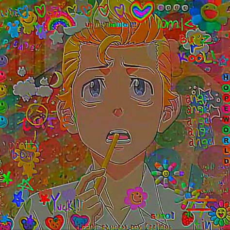 2020 Anime Pfp, Kidcore Anime, Kidcore Wallpaper, Cap Cup, Weirdcore Aesthetic, Kidcore Aesthetic, Aesthetic Indie, The Revenant, Anime Child