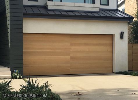 Garage Door Modern, Custom Wood Garage Doors, Contemporary Garage Doors, Contemporary Garage, Wooden Garage Doors, Wood Garage, Modern Garage Doors, Garage Door Types, Welcome Signs Front Door