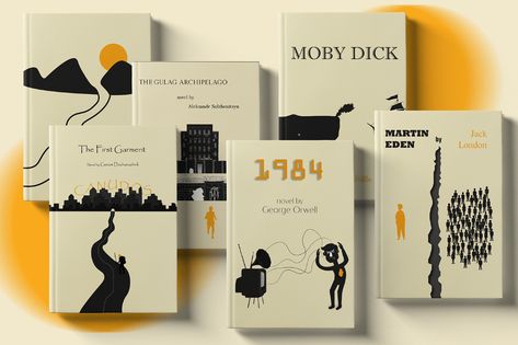 Classic Book Posters, Book Cover Series, Book Series Covers, Best Book Cover Design, Book Series Design, Minimal Book, Book Cover Art Design, Creative Book Covers, Advanced Typography