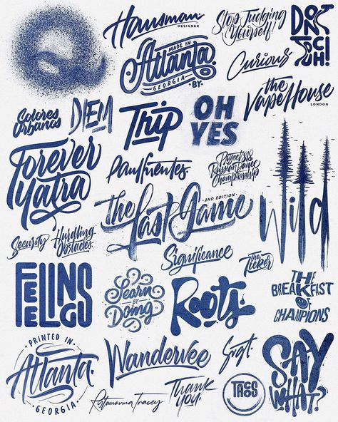 Hand Lettered Logo, Calligraphy Logo Design, Tattoo Calligraphy, Alphabet Graffiti, Logo Calligraphy, Fonts Lettering, Hand Lettering Logo, Design Alphabet, Design Club