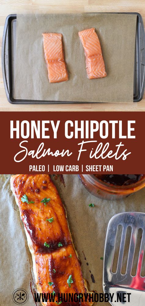 Honey Chipotle Salmon, Honey Chipotle Sauce, Chipotle Salmon, Honey Glazed Salmon Recipe, Salmon Bites Recipe, Creamy Chipotle Sauce, Chipotle Recipes, Dinner Seafood, Honey Glazed Salmon