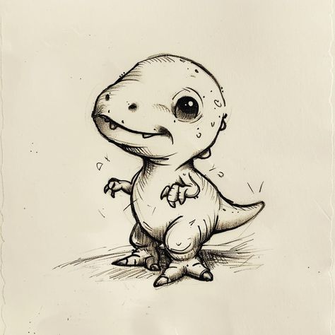 Dive into enchantment with this delightful sketch of a baby dinosaur, radiating joy and innocence. Its eyes sparkle with wonder, inviting you into a world of pure imagination. This tattoo symbolizes new beginnings and the endless possibilities of life. Embrace your playful spirit and let this little dinosaur guide you on an adventure. Save this inspiration and follow for more magical discoveries. #JoyfulArt #BabyDinosaurSketch #NewBeginnings #ImaginativeWorlds #TattooInspiration Baby Dinosaur Tattoo, Baby Dinosaur Drawing, Dino Tattoo Cute, Dinosaur Tattoo Design, Cute Dinosaur Tattoo, World Of Pure Imagination, Dinosaur Tattoo, Dinosaur Tracks, Dinosaur Tattoos