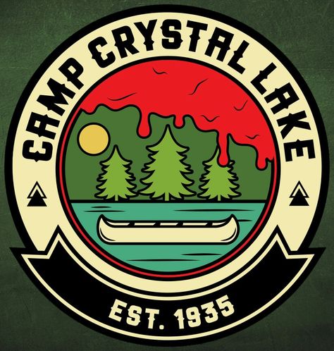 Camp Crystal Lake Wallpaper, Camp Crystal Lake Tattoo, Camp Crystal Lake Theme Party, Camp Crystal Lake, Camp Crystal Lake Counselor Svg, Camp Crystal Lake Sign, Crystal Lake Camp, Jason Voorhees Camp Counselor, Friday The 13th Tattoo