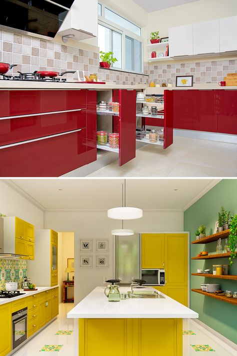 best-kitchen-accessories-for-indian-homes Modular Kitchen Trolley Design, Trolley Design Ideas, Modern Open Kitchen Design, Kitchen Organisation Hacks, Kitchen Trolley Design, Open Kitchen Design Ideas, Kitchen Corner Units, Modern Open Kitchen, Trolley Design