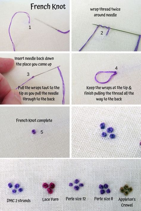 How To French Embroidery, Embroidery Stitch French Knot, French Knot Cross Stitch, How To Do French Knot Stitch, Embroidery Knots French, Embroidered French Knot, French Knot How To, Embroider French Knot, How To Embroider French Knot