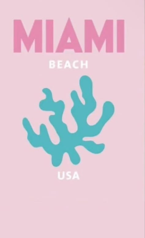 Beach Posters Preppy, Miami Beach Usa Poster, Preppy Wallpaper Miami, Preppy Miami Beach Poster, Preppy Travel Posters, Miami Preppy, Miami Beach Wallpaper, Miami Beach Poster, Miami Beach Pictures