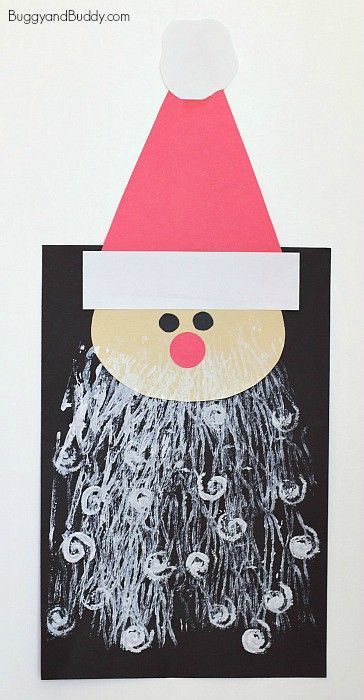 Santa Claus Art Project for Kids: Fun Christmas craft for children using fun printing art techniques with paint! ~ BuggyandBuddy.com #buggyandbuddy #santacraft #santaart #christmasart Santa Craft For Kids, Santa Claus Crafts, Santa Craft, Easy Christmas Craft, Candy Cane Crafts, Christmas Art Projects, Christmas Crafts For Toddlers, Santa Art, Preschool Christmas Crafts