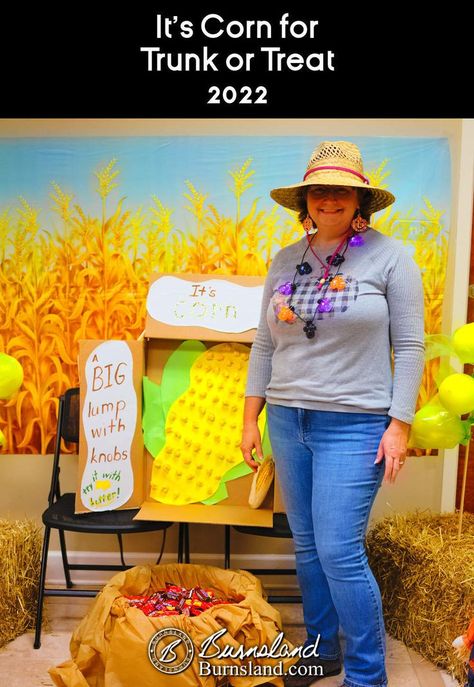 Out in the Corn Field - Each year, Laura tries to come up with a good idea for our church's Trunk or Treat. This time around, it was Corn! #halloween #fallfestival #trunkortreat Corn Trunk Or Treat, Church Trunk, Corn Stalks, Corn Field, Yellow Balloons, Corn Maze, Trunk Or Treat, Party Stores, The Kingdom Of God