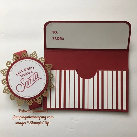 Cards With Gift Card Pockets, Last Minute Gifts For Friends, Gift Card Holders Stampin Up, Journal Clusters, Gift Card Holder Template, Christmas Money Cards, Gift Card Holder Diy, Bus Trip, Gift Cards Money