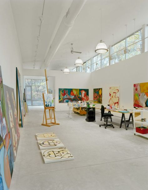 Studio Seni, Home Art Studios, Art Studio Space, Art Studio Room, Art Studio Design, Artistic Space, Art Studio At Home, Dream Studio, Easels