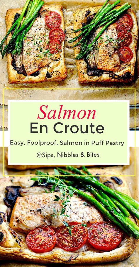 Herb Coated Salmon In Puff Pastry, Salmon Wrapped In Puff Pastry, Salmon Puff Pastry Recipes, Salmon Sauteed, Salmon Tart, French Salmon, Salmon En Croute Recipe, Salmon In Puff Pastry, Europe Recipes