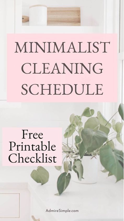 An easy and realistic cleaning schedule for you. Learn how to spend less time cleaning with this minimalist cleaning schedule. This is a simple cleaning routine schedule for busy people. Follow this free printable daily and weekly cleaning routines checklist template to keep your house clean and tidy. Biweekly Cleaning Schedule, Daily Chores Checklist, Husband And Wife Cleaning Schedule, Minimalist Cleaning Routine, Easy Cleaning Schedule Simple, One Day Cleaning Schedule, Minimalist Checklist Free Printable, Free House Cleaning Schedule, Cleaning Template Printable