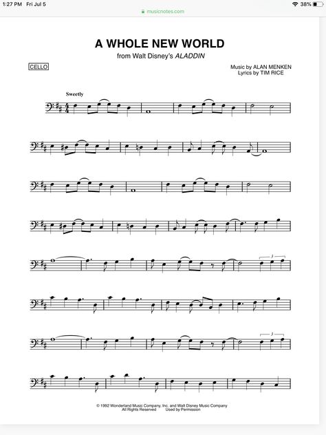 Bass Clef Sheet Music, Sheet Music Bass Clef, Easy Cello Sheet Music, Learning Cello, Part Of Your World Flute Sheet Music, Cello Sheet Music Popular Songs, Cello Aesthetic, Clairent Sheet Music, A Whole New World Flute Sheet Music