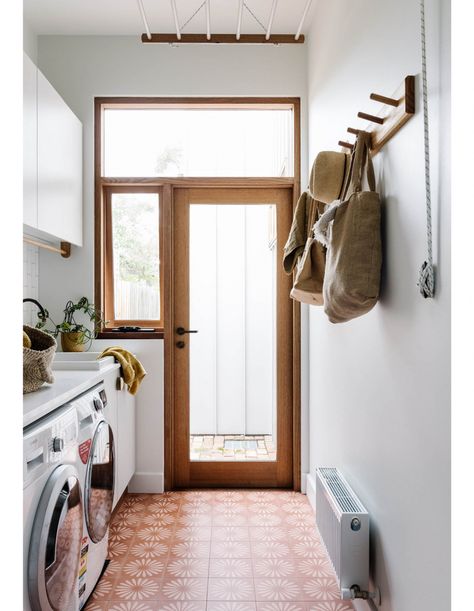 A Green New Addition For An Ageing Edwardian Home Laundry Renovation Ideas, Edwardian Terrace House, Laundry In Kitchen, Laundry Closet Organization, Laundry Renovation, In Kitchen Laundry, Organization Laundry, Laundry Mudroom, Edwardian House